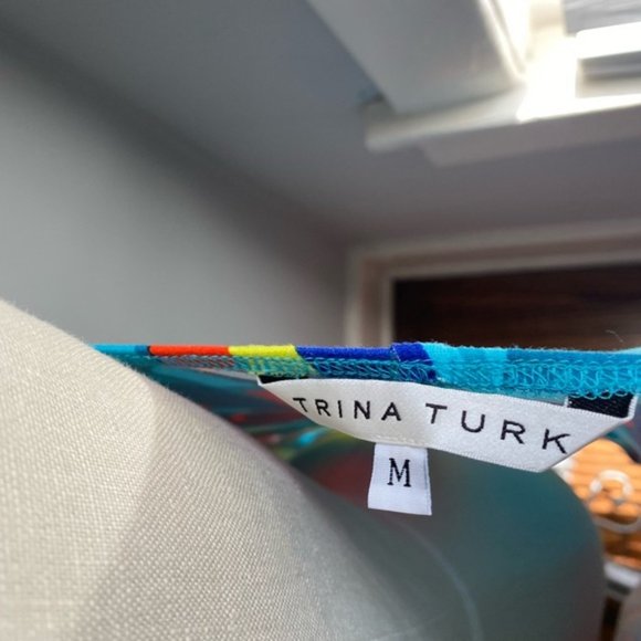 NEW Trina Turk Sarong Swim Cover Up Bright Multicolored Fun On Trend - Picture 7 of 10